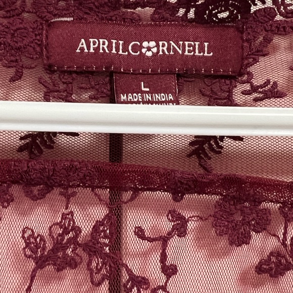 April Cornell Lace cover up size L - Picture 7 of 8
